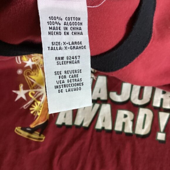 A Christmas Story "It's a Major Award!" Graphic Tee Top XL Red 41J - Picture 10 of 11